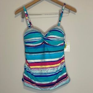 24th and Ocean Women’s Sz S Swimsuit Tankini Top NWT